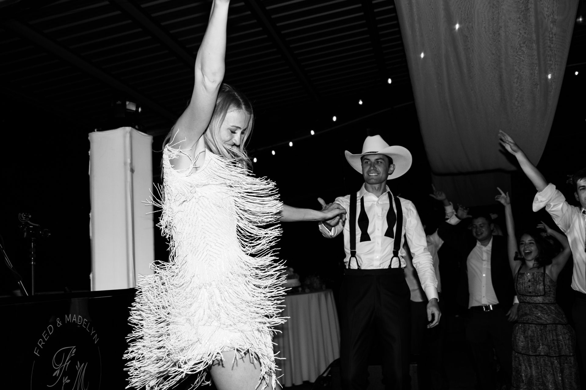 Gaines Entertainment Wedding DJ Bride Cowboy Hat Dance
