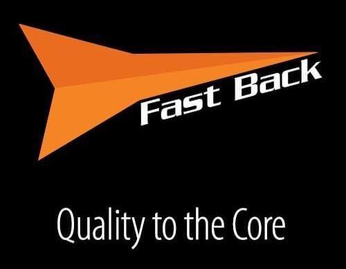 A logo for fast back quality to the core