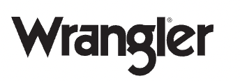 The wrangler logo is black and white on a white background.