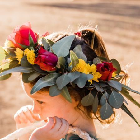 Fresh hand-made Flower crowns for unicorn parties, luxury picnics and unicorn photoshoots in san diego - optional Add-on to enhance your Unicorn Photoshoot Experience
