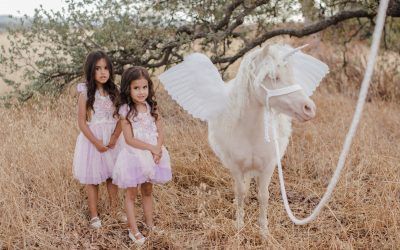 Two Little Girls With Unicorn Pony — San Diego, CA —The Posh Unicorn