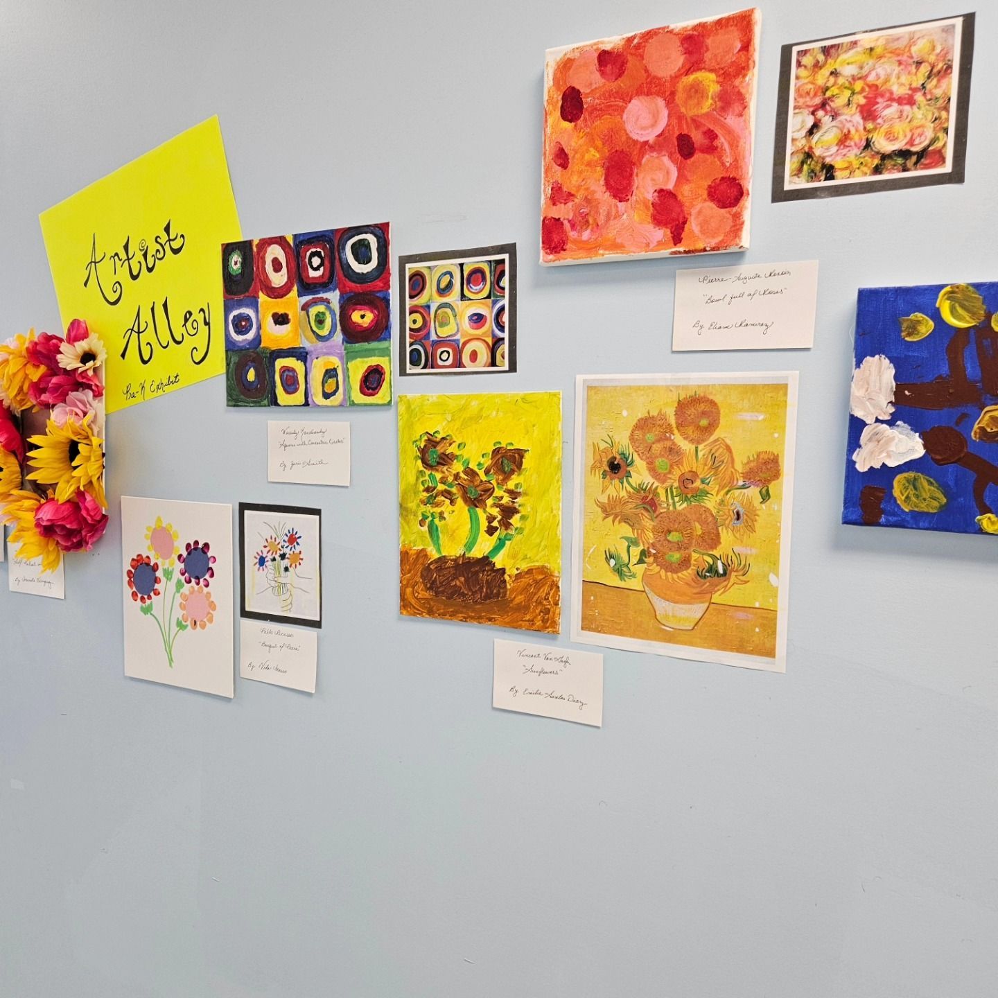 A gallery wall titled