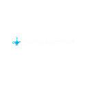 Blue genie lamp logo with white text.