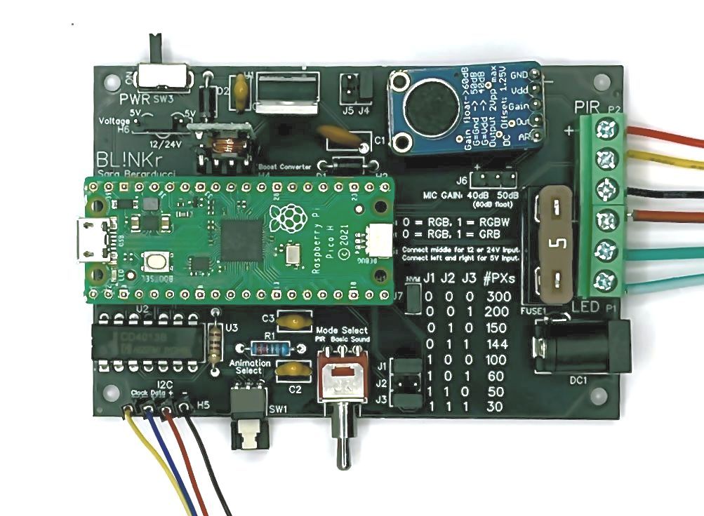 blinkr fully-assembled board