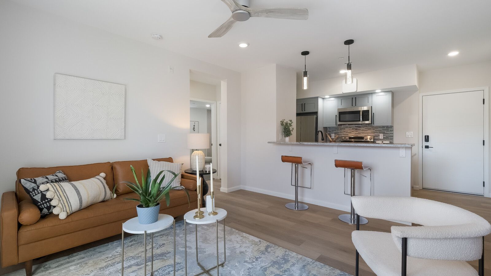 The Baldwin - living room with sofa