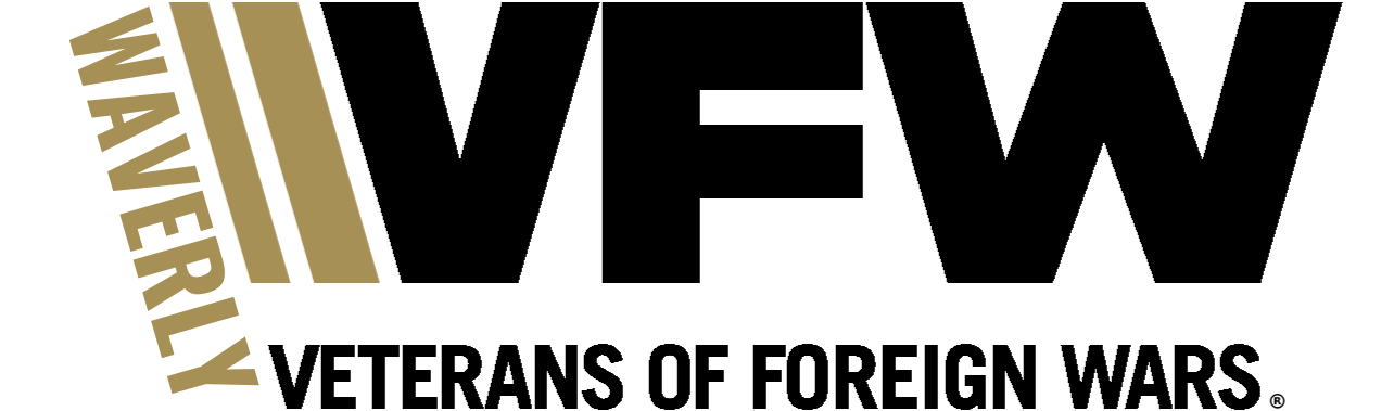 The logo for veterans of foreign wars is black and gold.