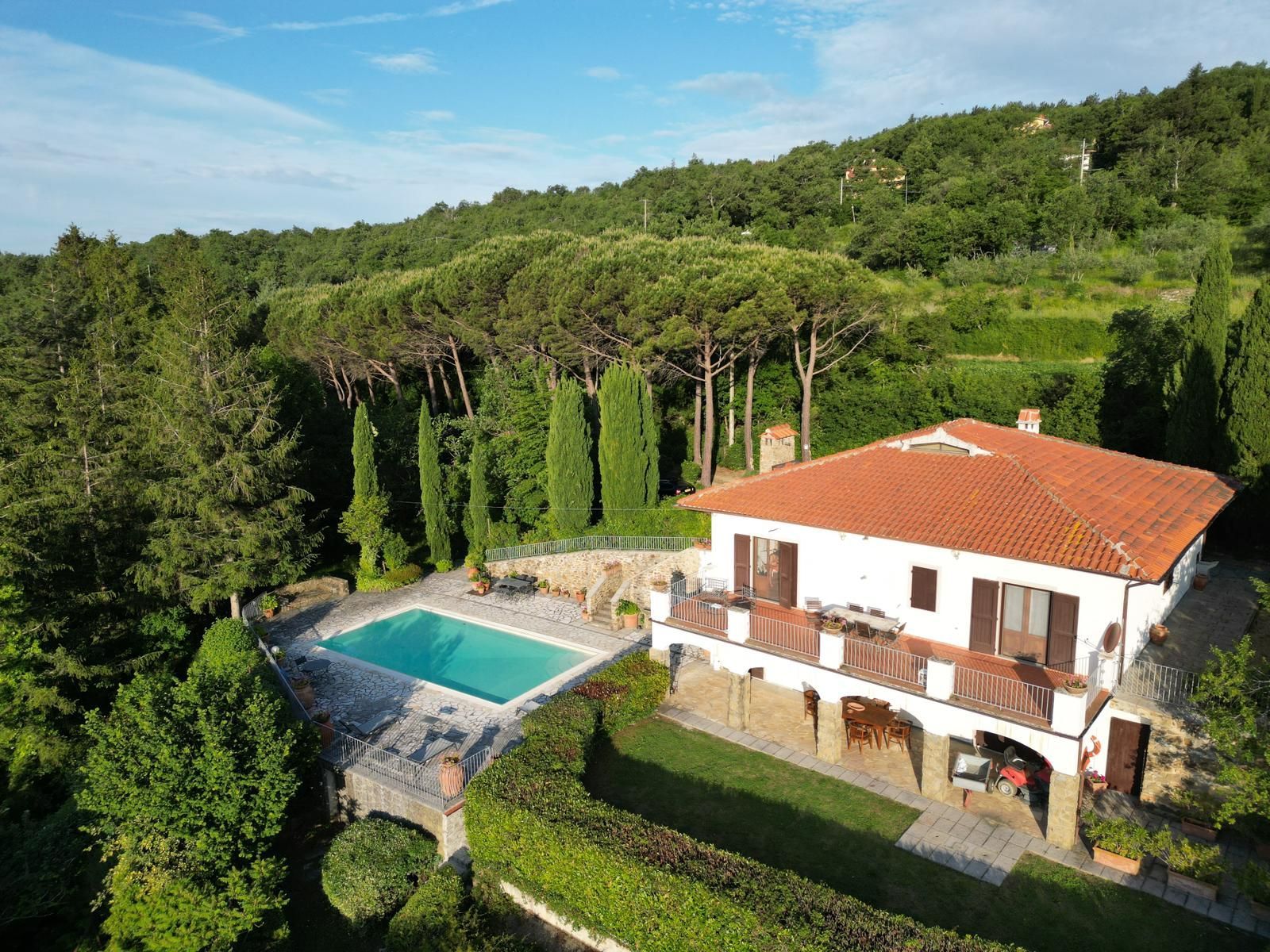 Het huis vanuit de lucht