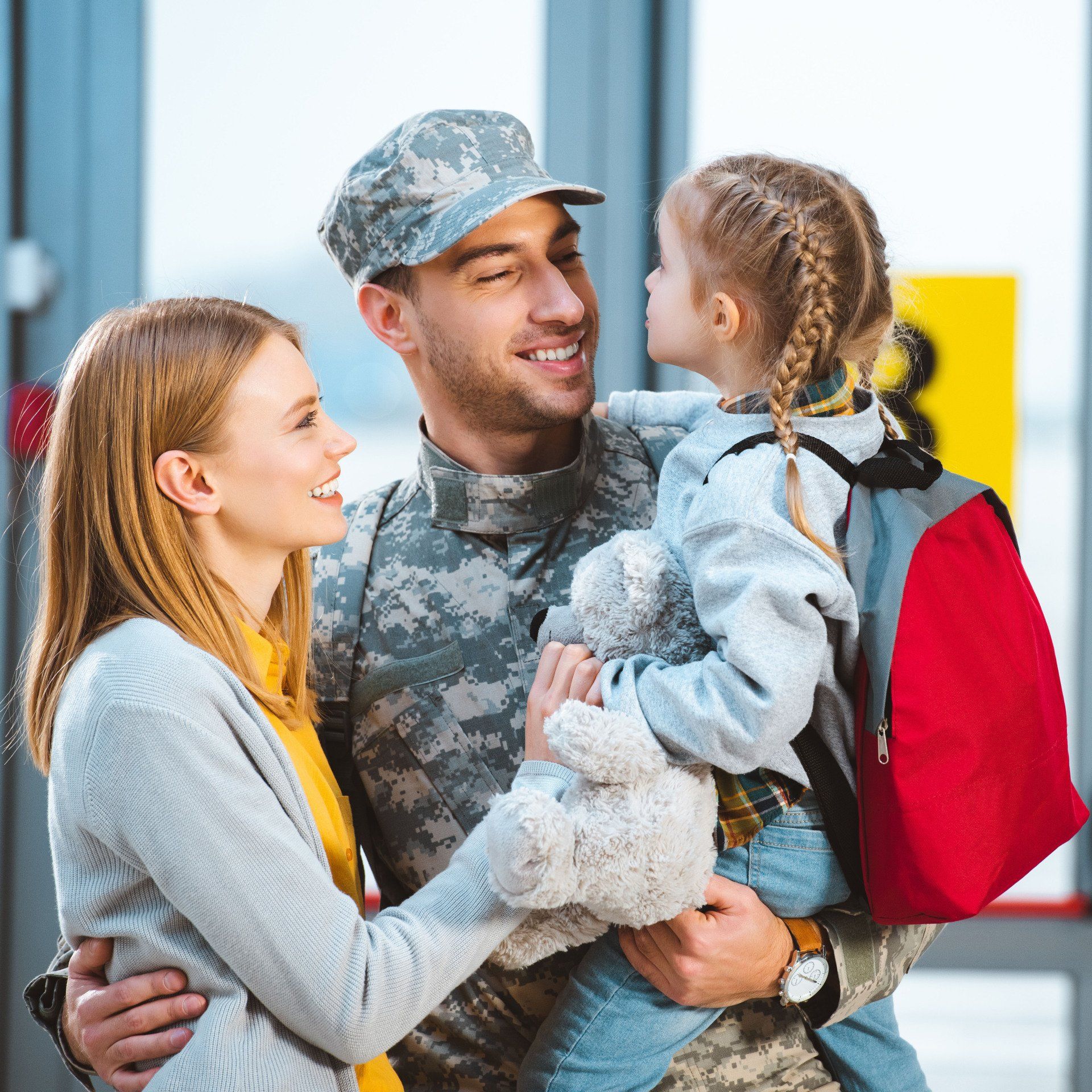Happy Soldier Meeting His Family — Minneapolis, MN — Veterans Initiative