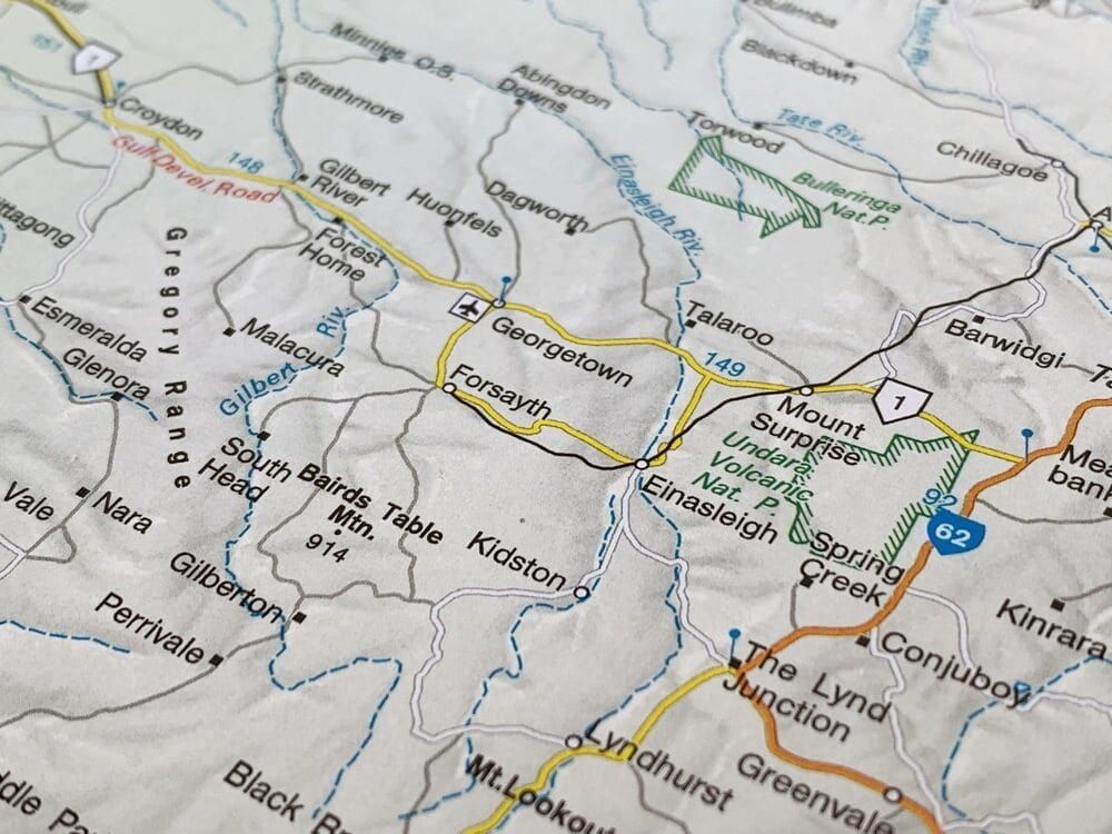 A Close Up of a Map Showing the Lyndhurst Junction — FNQ Drilling in Georgetown, QLD