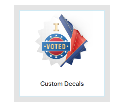 A sticker that says i voted on it