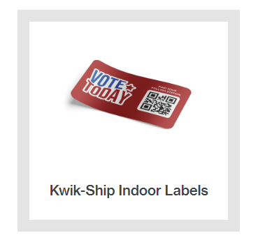 A red sticker that says vote today on it