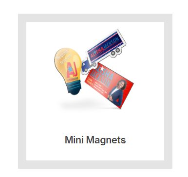 A picture of a light bulb , a truck , and a business card.