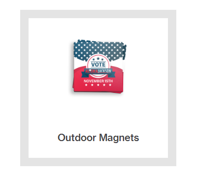 A picture of an outdoor magnet with a vote button on it.