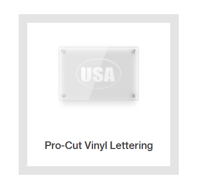 A picture of a pro-cut vinyl lettering sign.