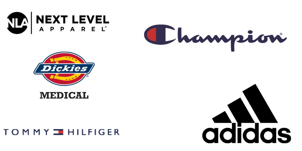 A collage of logos including dickies champion tommy hilfiger and adidas