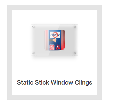 A picture of static stick window clings on a white background