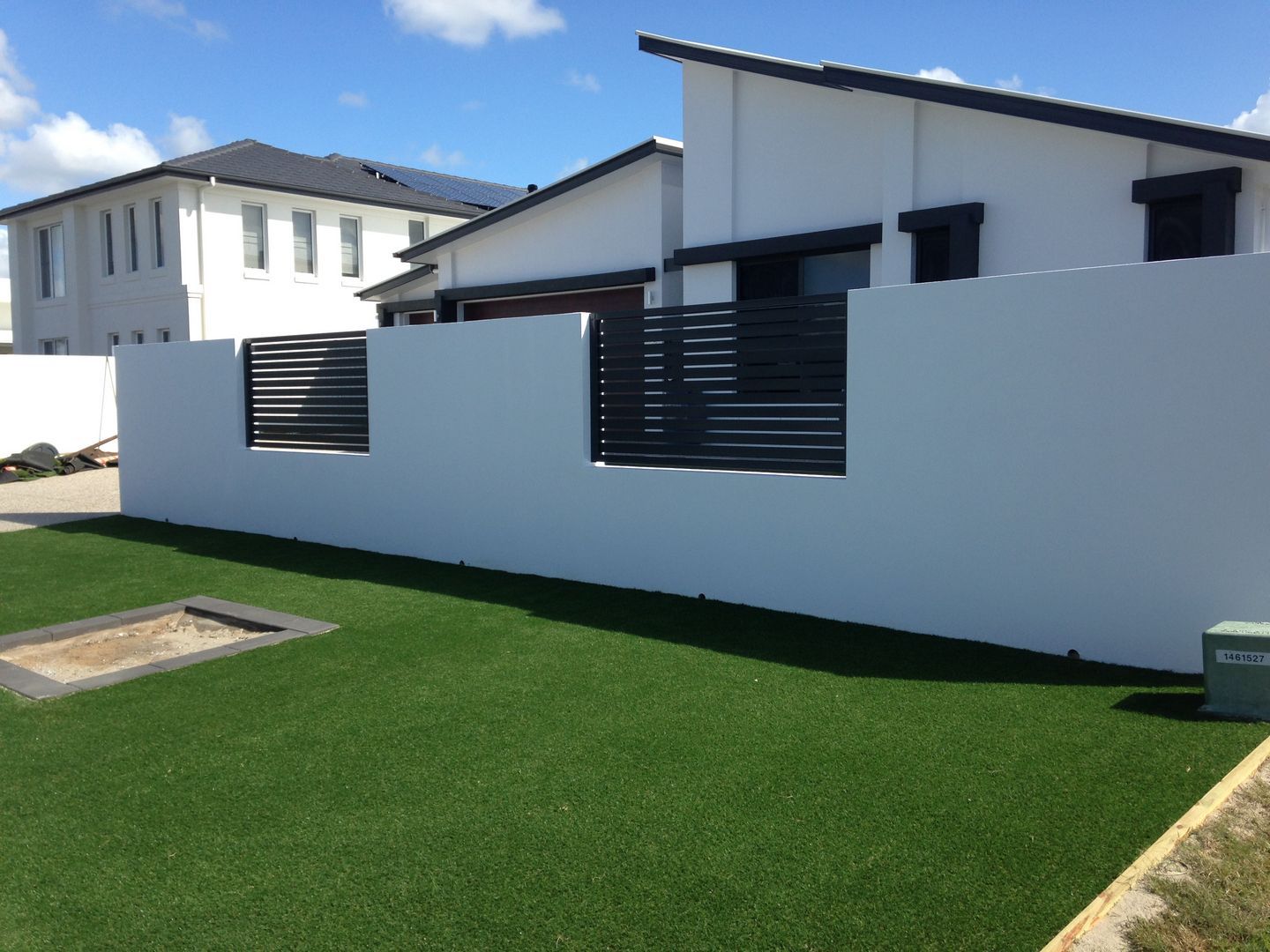 Example of a Block Wall as a Front Fence