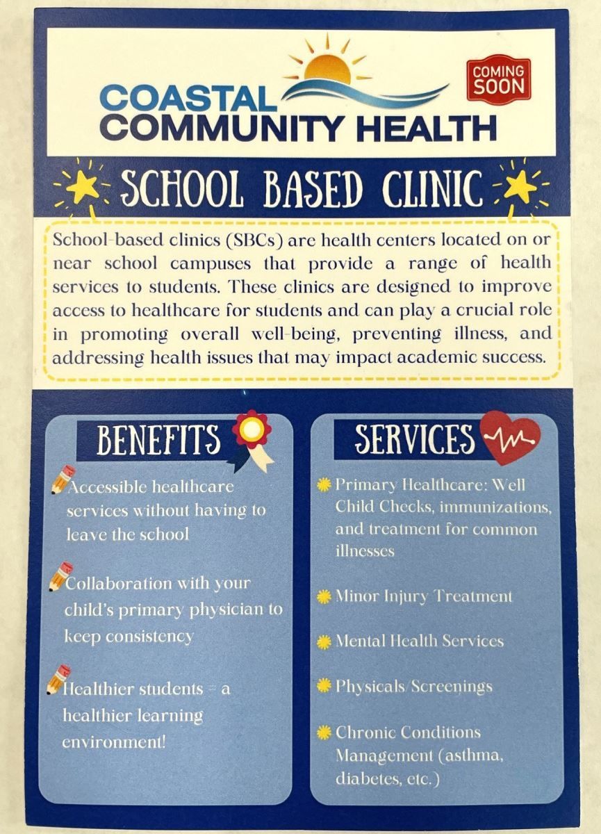 a poster for the coastal community health school based clinic .