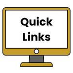 a computer monitor with the words `` quick links '' on it .