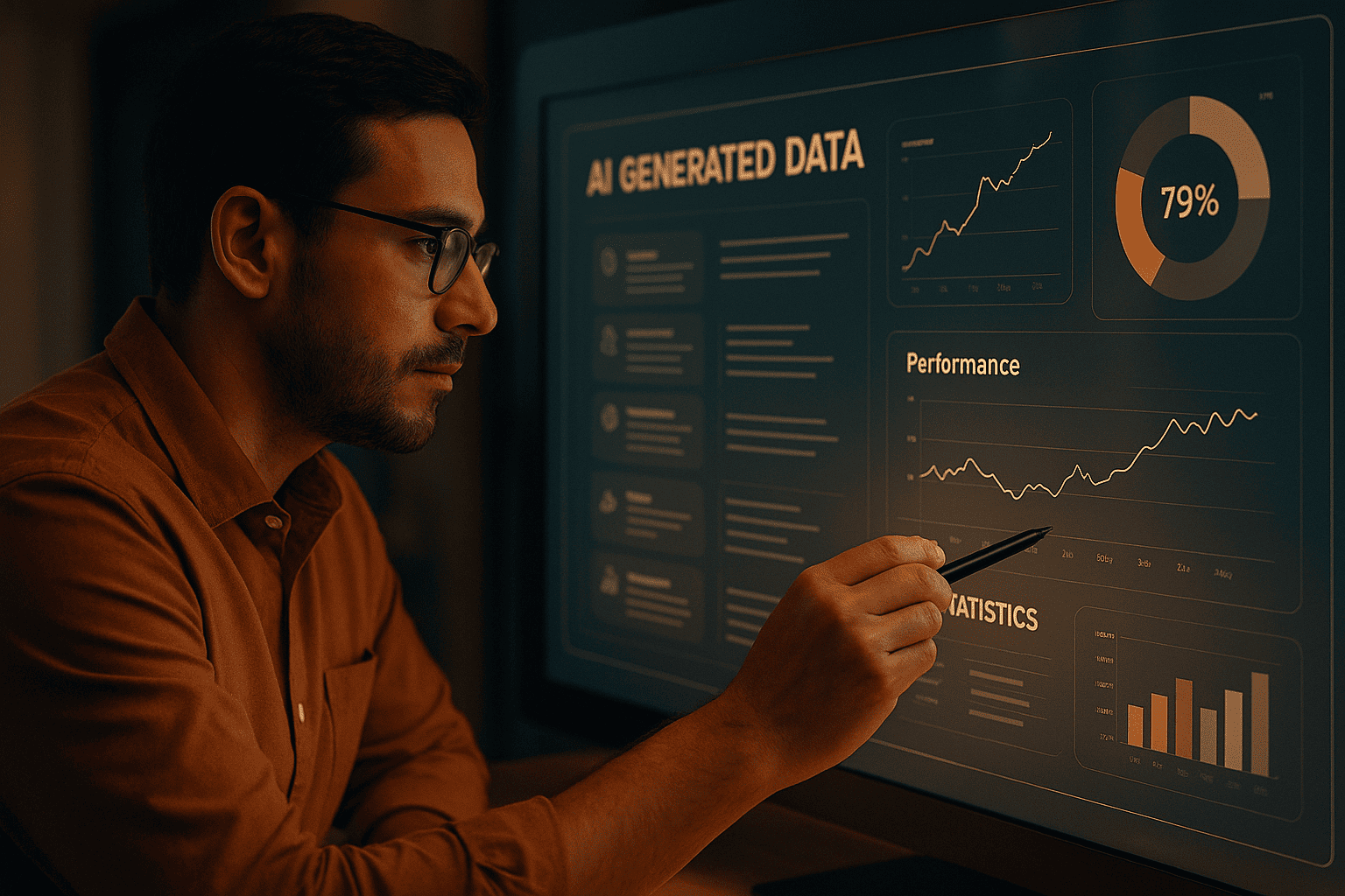 Businesswoman presenting 