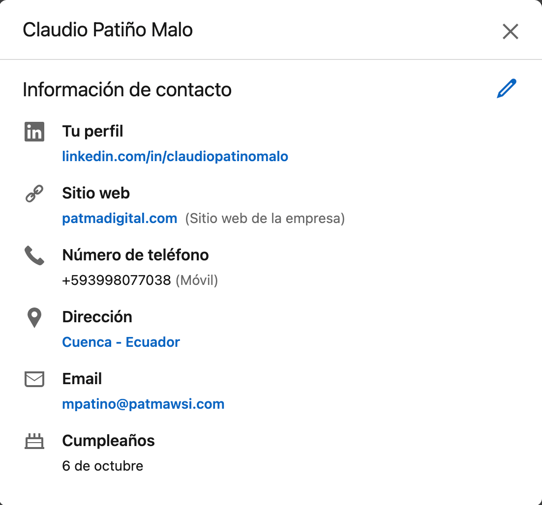 Tu perfil personal en LinkedIn