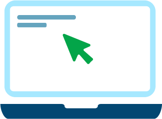 Una computadora portátil con una flecha verde apuntando a la pantalla.