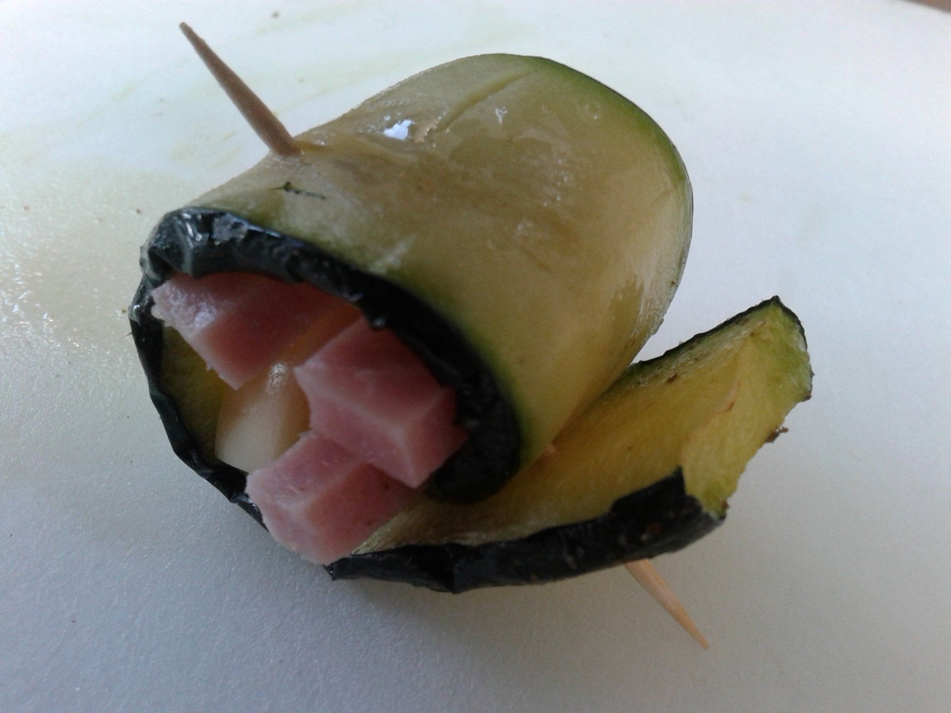 zucchine con prosciuto cotto