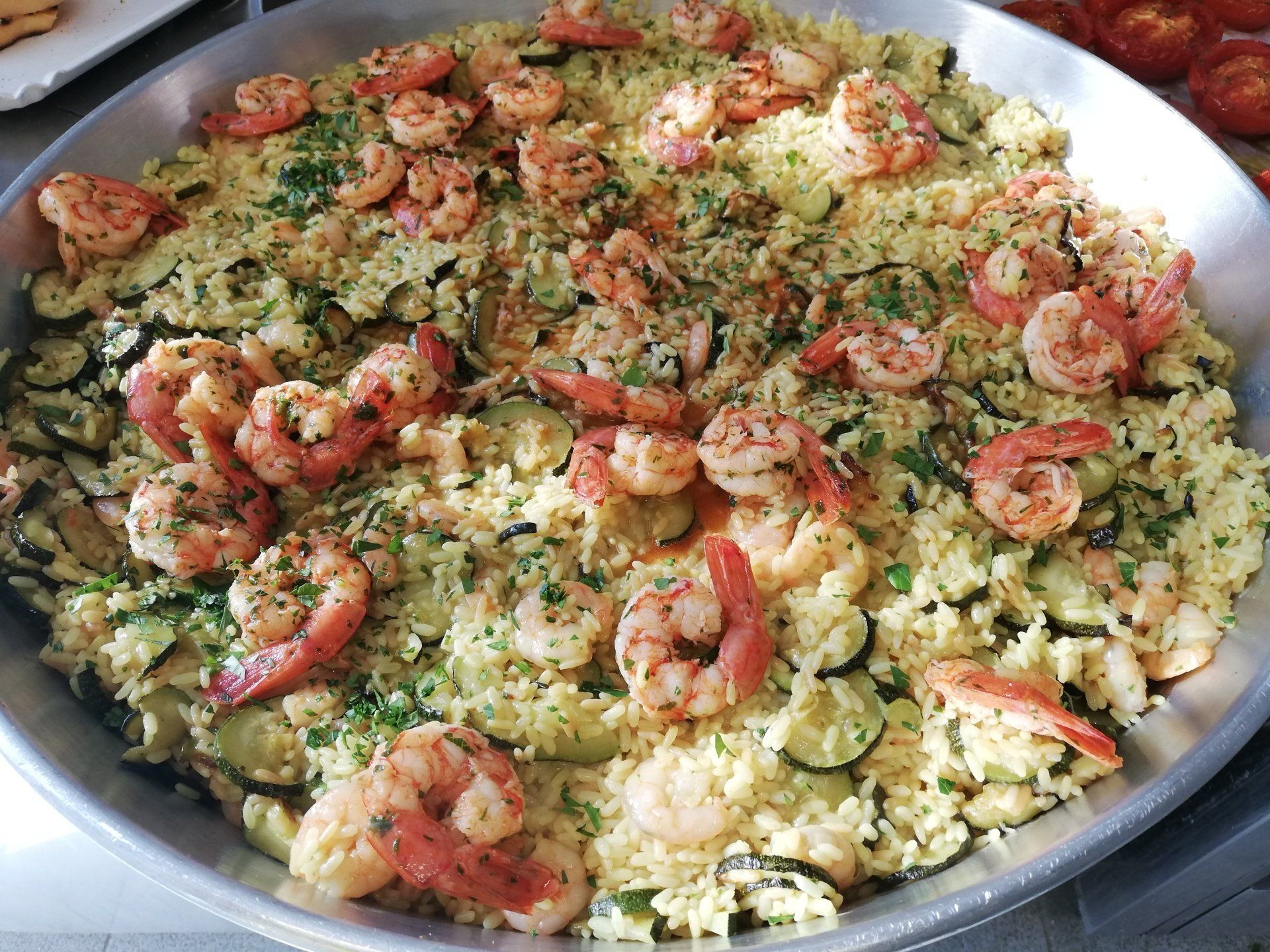 riso con gamberetti e zucchine