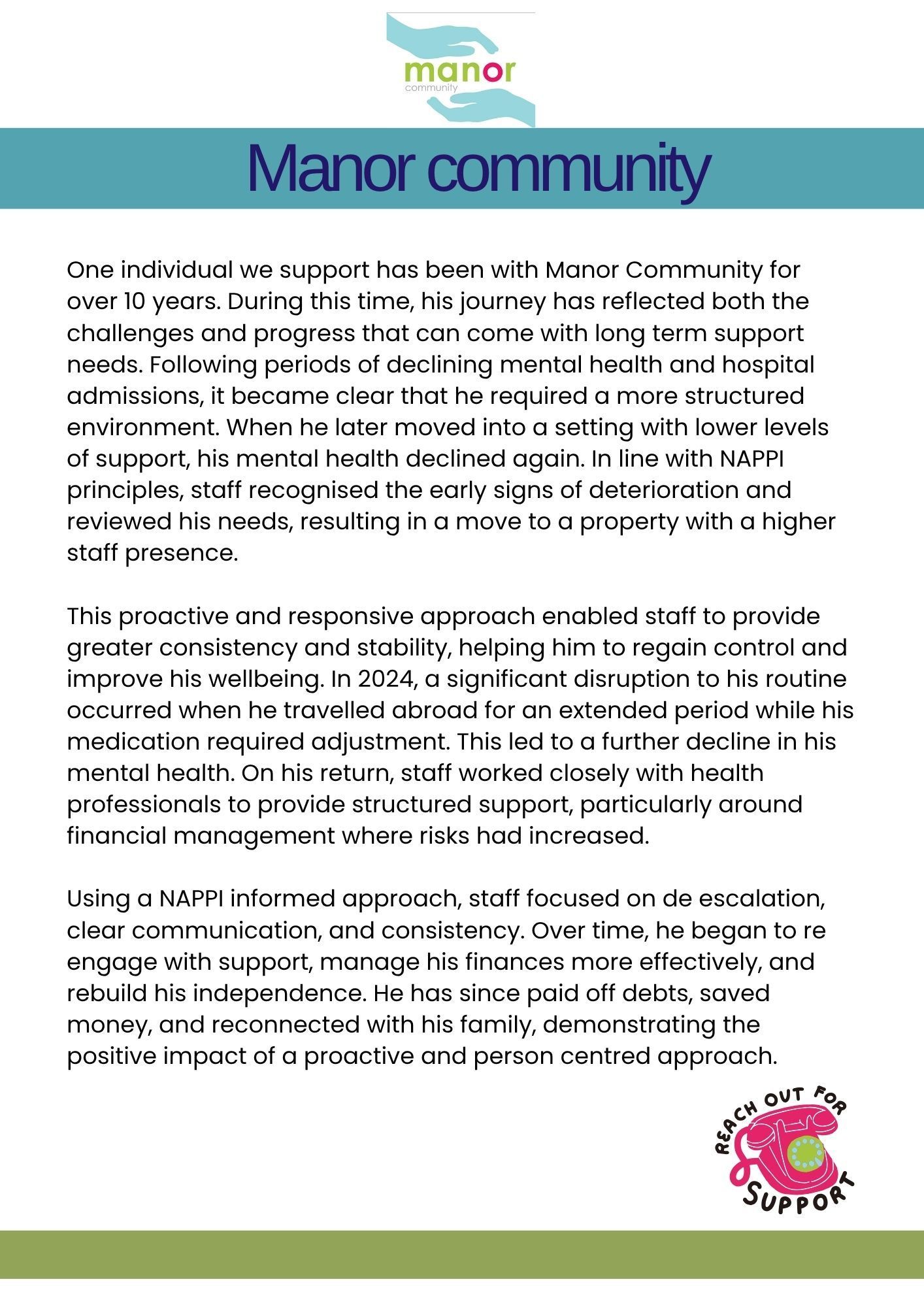 Writing and coloured elements 
