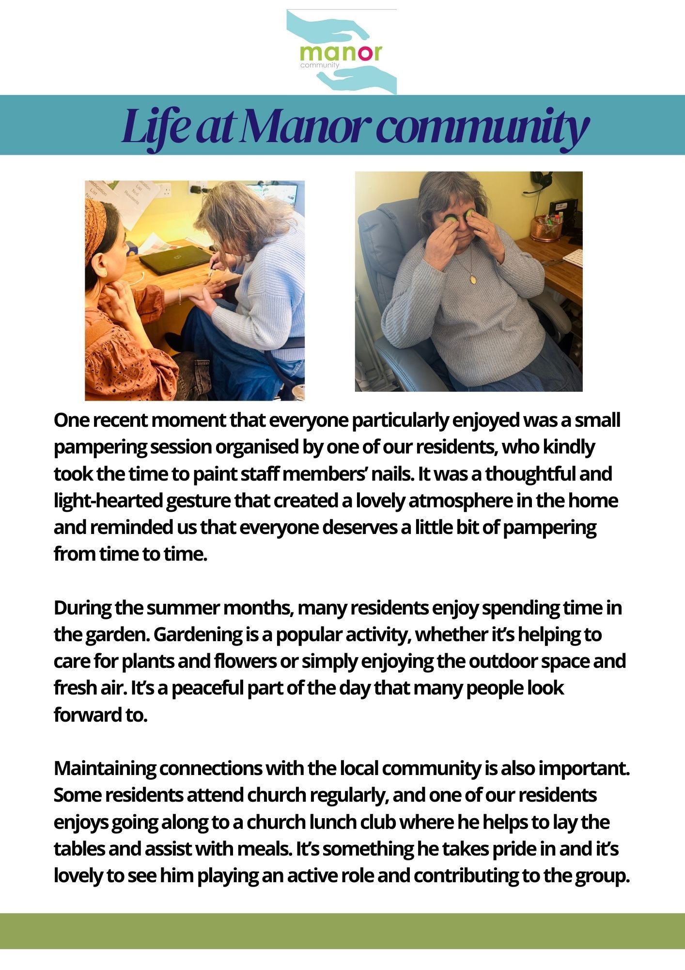 Image of pampering ladies! 
