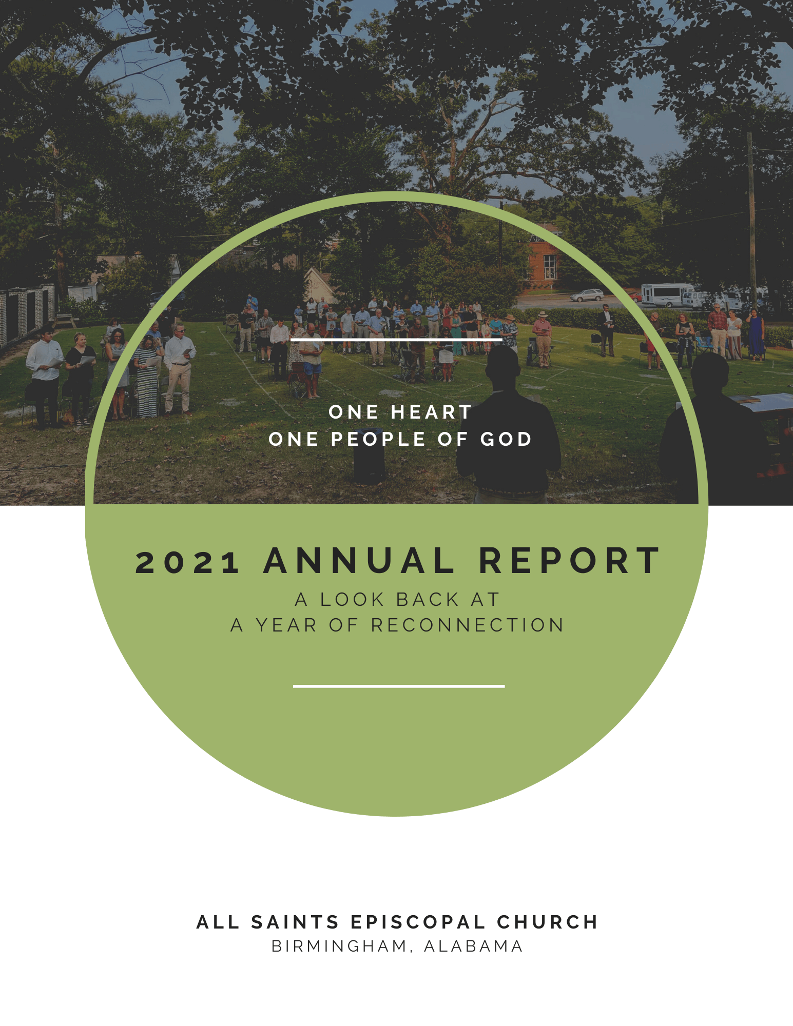 The cover of the annual report for the all saints episcopal church