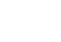 The logo for all saints episcopal church has a cross on it.