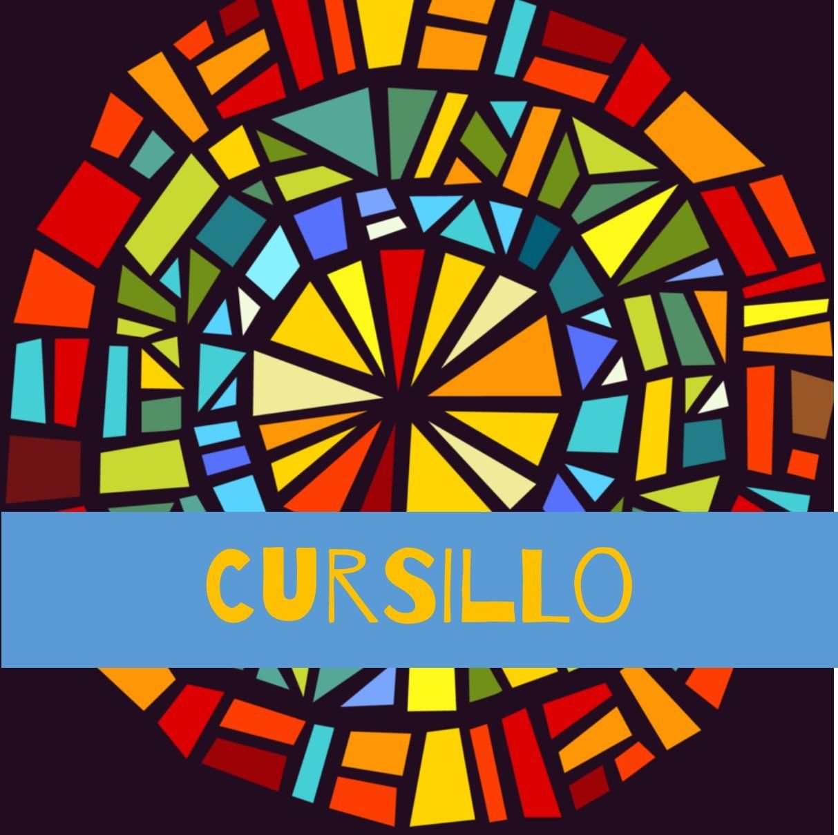 A colorful circle with the word cursillo on it