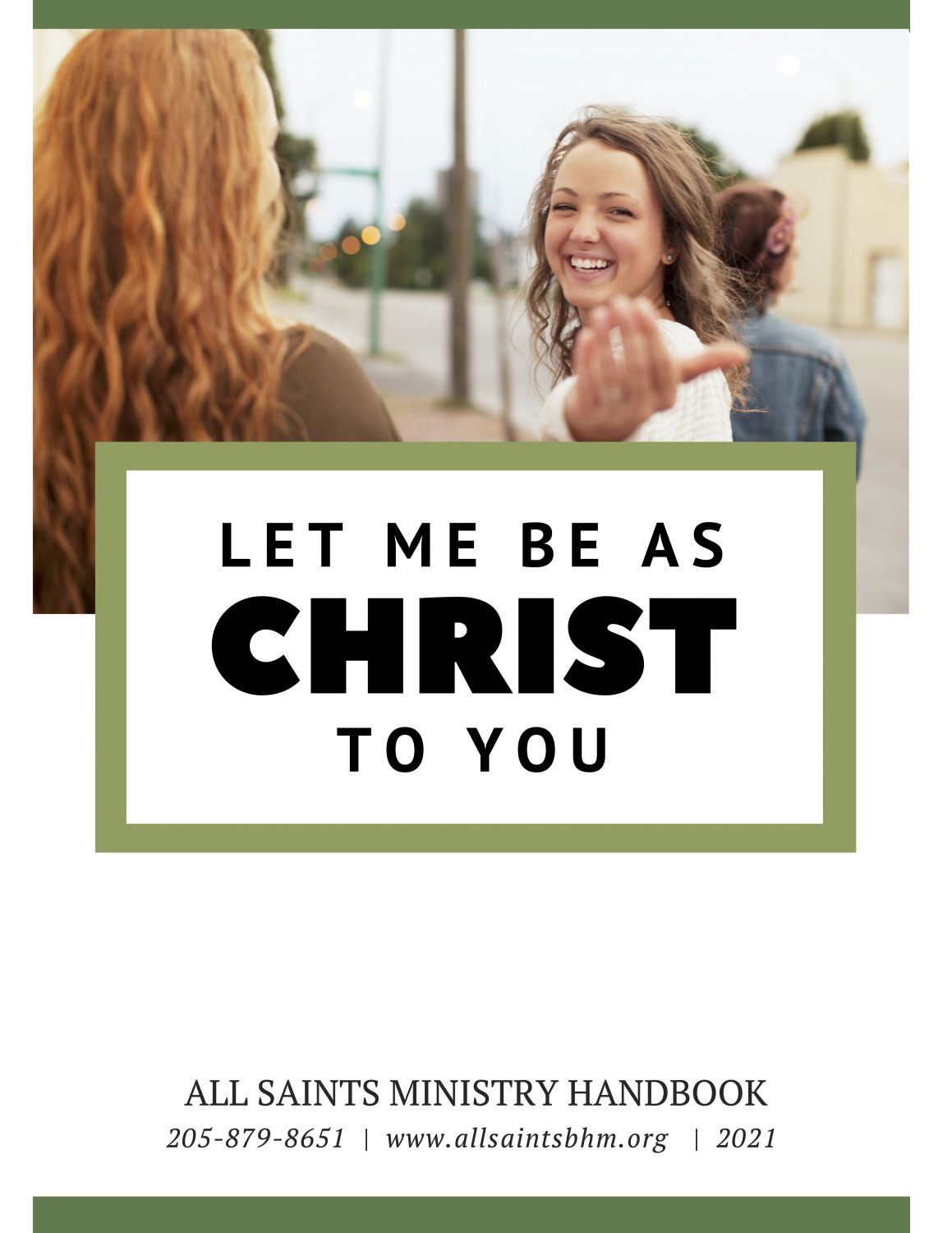 The cover of a handbook titled let me be as christ to you.