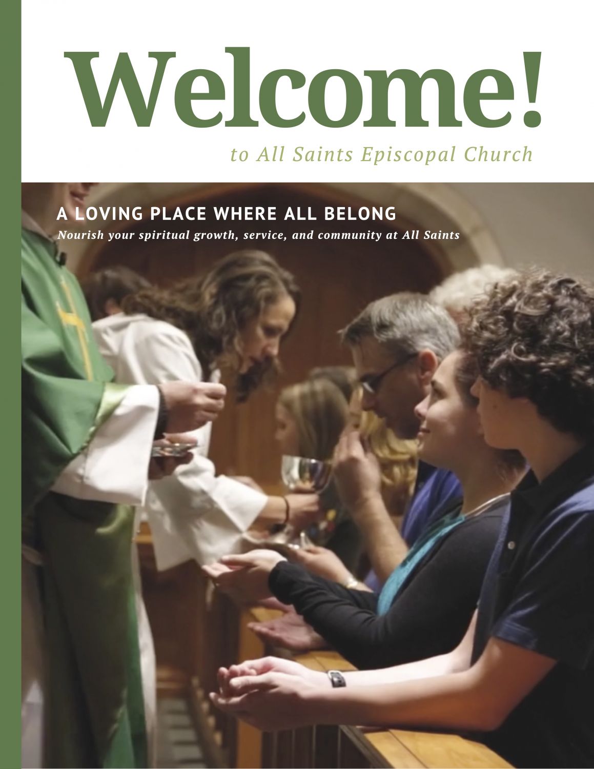 A welcome to all saints episcopal church pamphlet