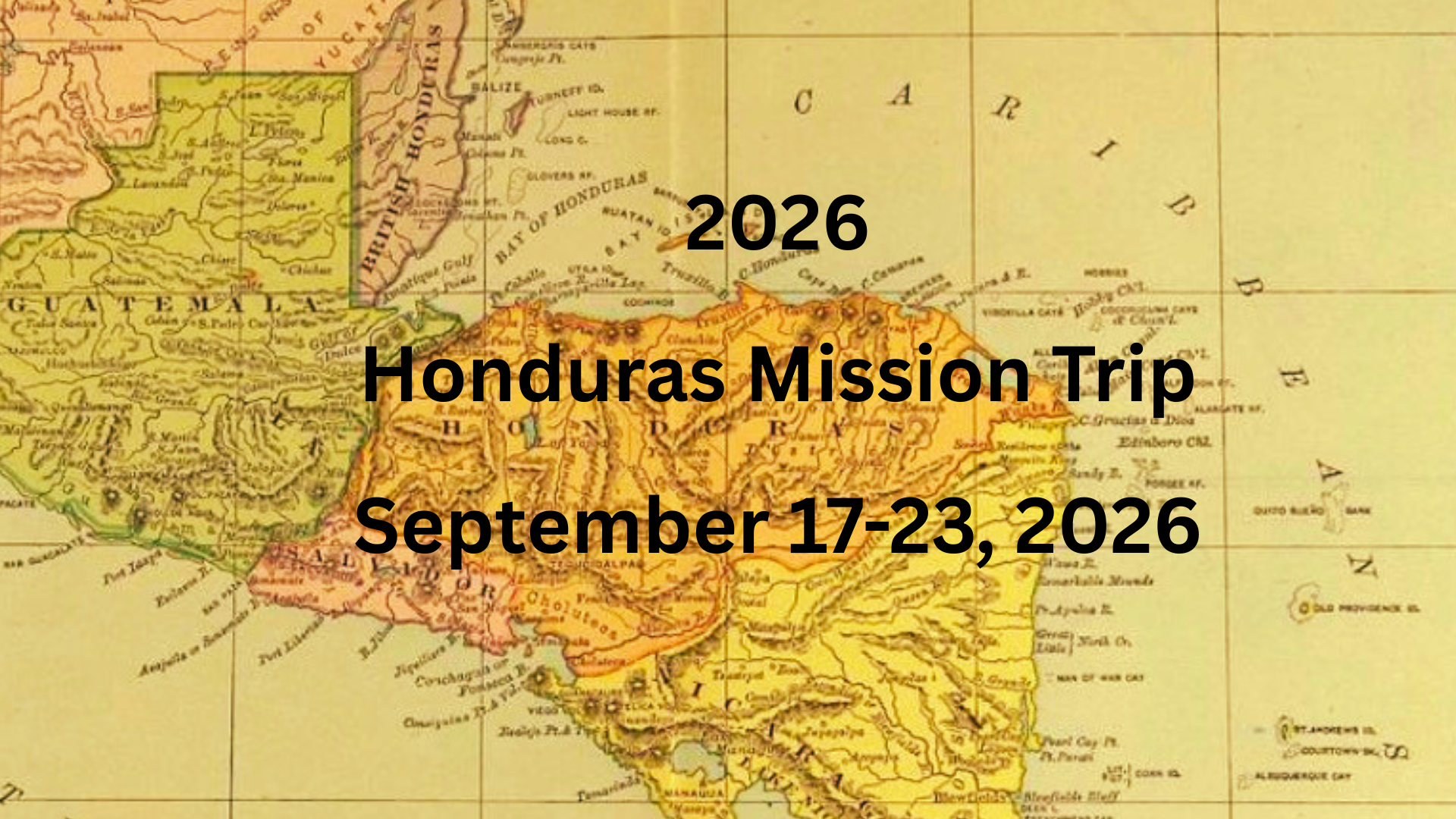 A poster for a mission trip to honduras in 2024