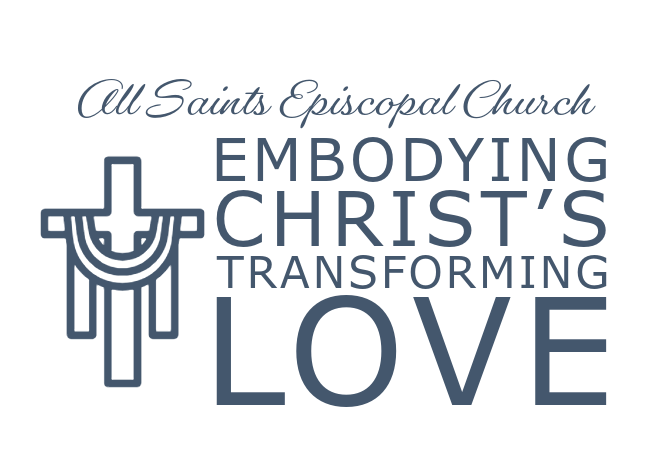 The logo for all saints episcopal church embodiing christ 's transforming love