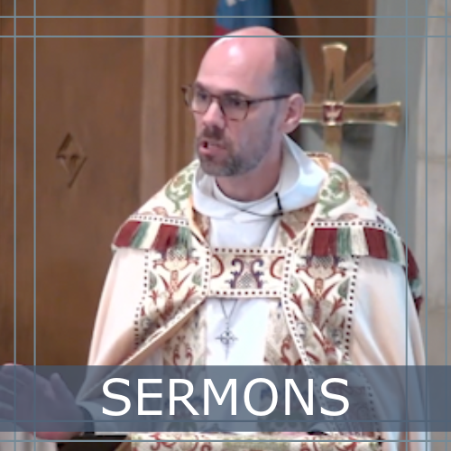 A man in a robe with the word sermons on it