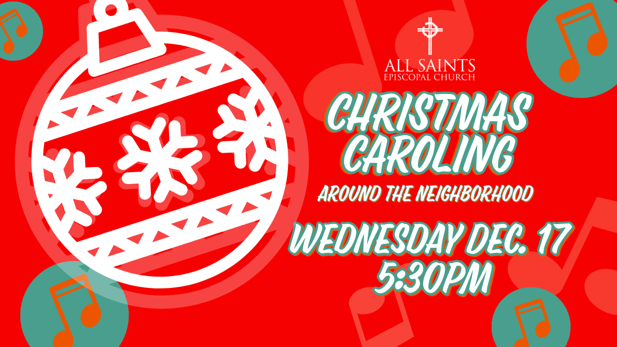 A christmas caroling is taking place on wednesday , december 20th at 5:30 pm.