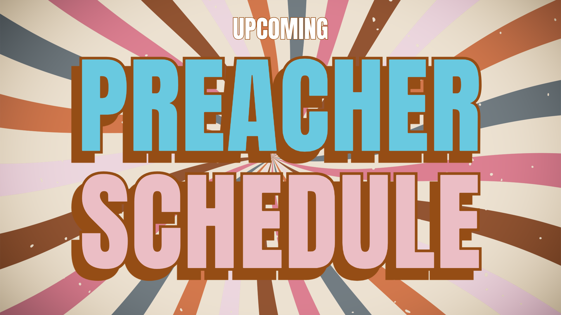 Preacher Schedule