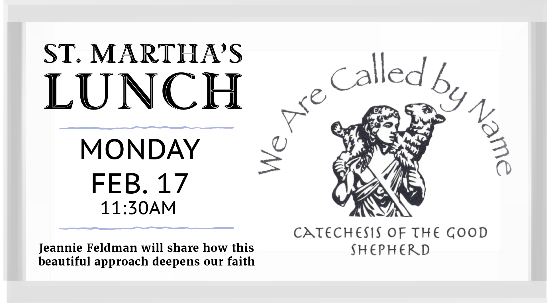 St. Martha's Lunch february 17