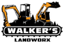 Logo: Orange and black construction equipment with the text "Walker's Landworx".