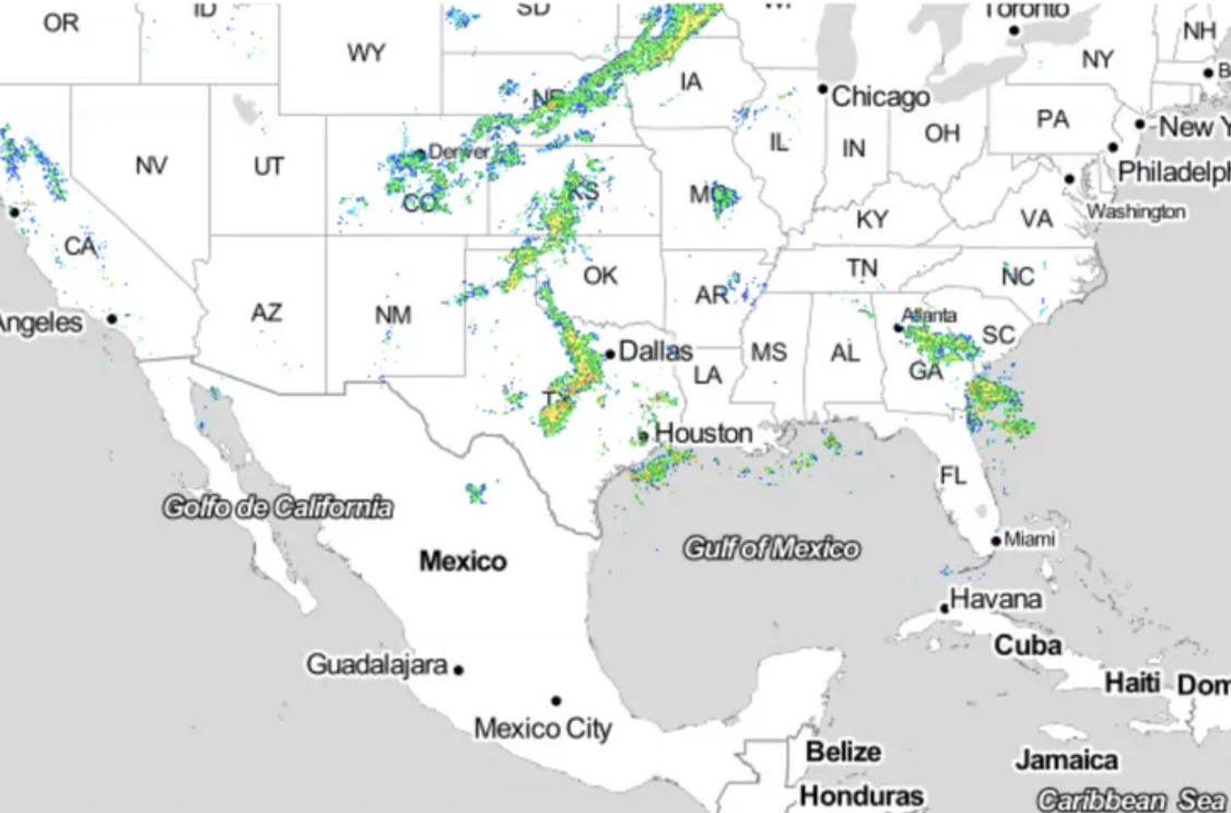 A map of the united states with a lot of states