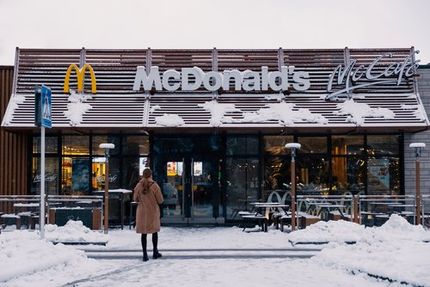 a commercial property covered in snow