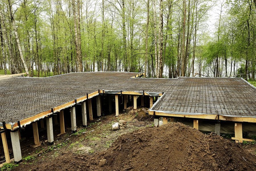 Image of pier and beam foundation being laid before building the image