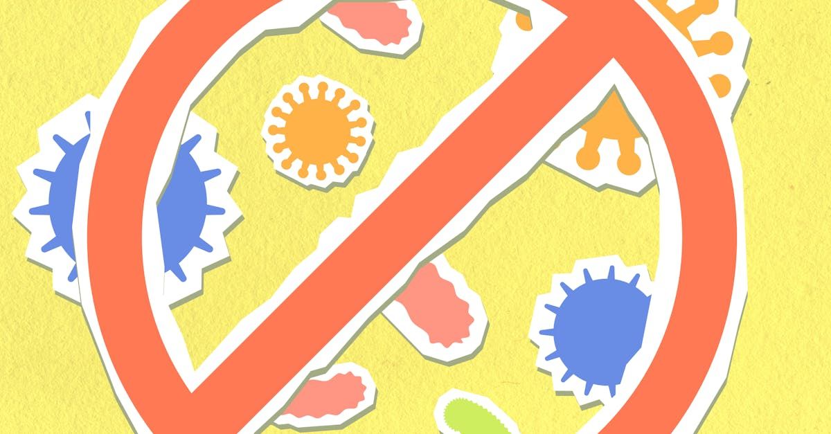 animated image of mold and bacteria with a red 