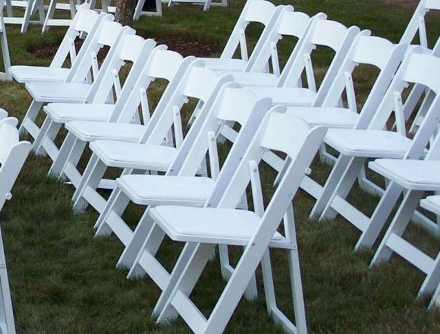 White Chairs — Indianapolis, IN — Montgomery Tent & Awning Co., Inc.