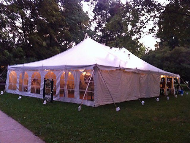 Tent With Lights Inside — Indianapolis, IN — Montgomery Tent & Awning Co., Inc.