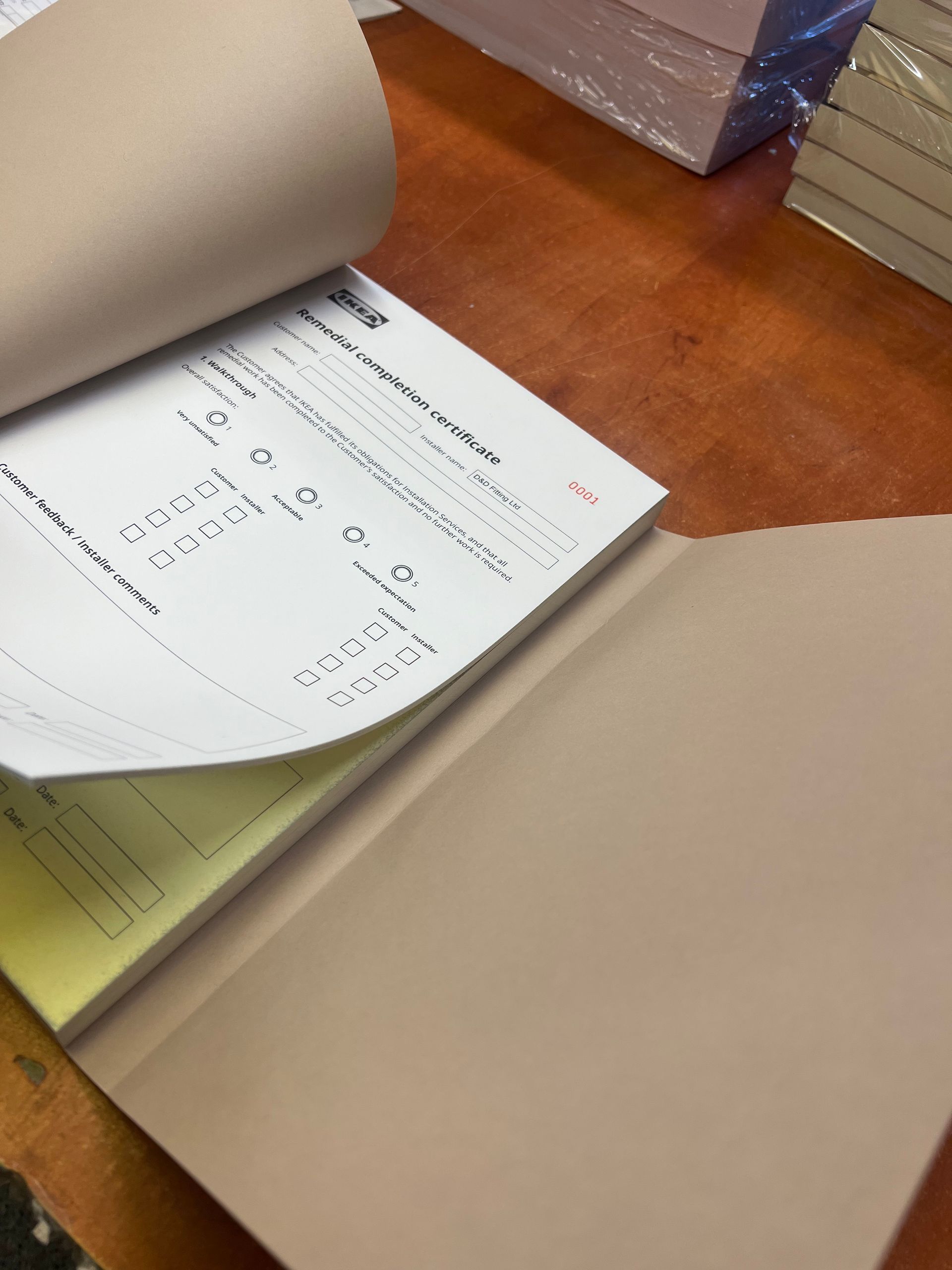 Receipt Books, Receipt Books Personalised Ireland, Invoice Books Printing