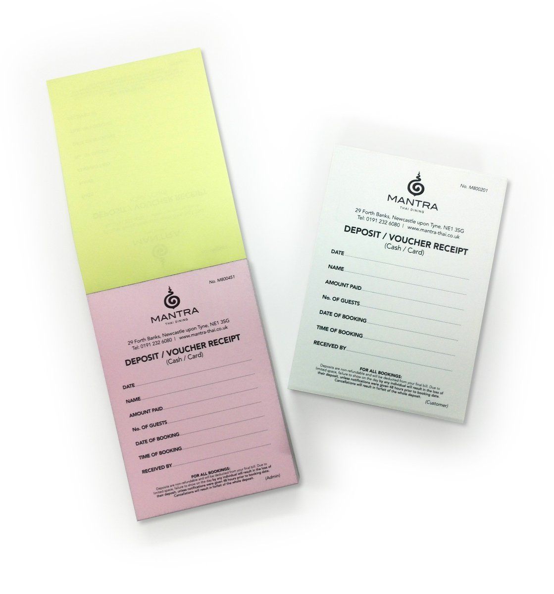 Receipt Books, Receipt Books Personalised Ireland